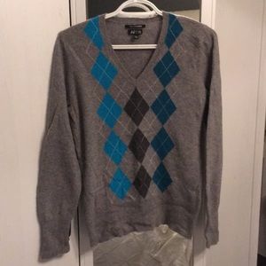 Cashmere argyle sweater